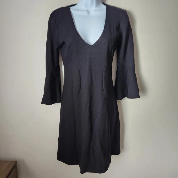 Amanda Uprichard | Fresno Bell Sleeve Mini Shift Dress - Size S - Picture 3 of 12